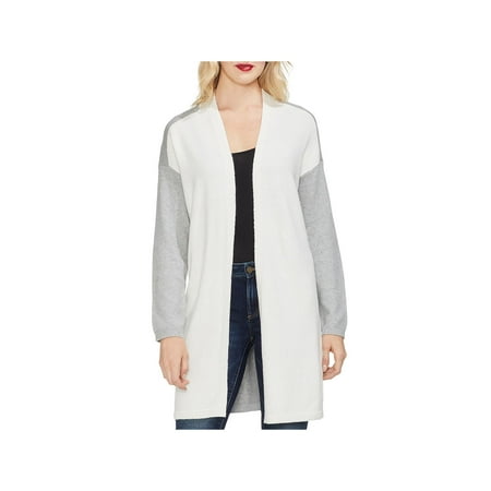 Vince Camuto Womens Open Front Colorblock Cardigan Sweater