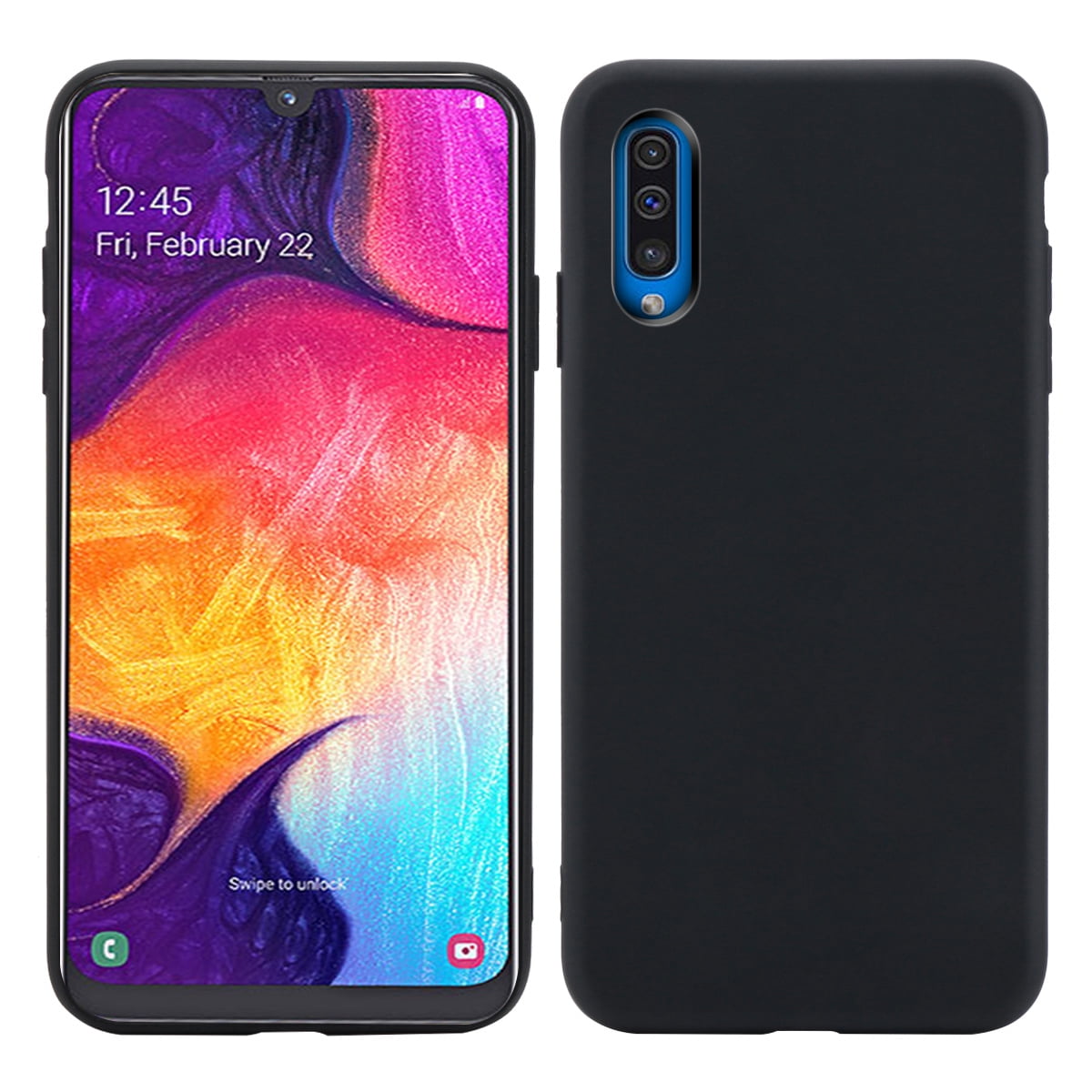 Chainplus Back Case Slim Fit Soft TPU Phone Case For Samsung Galaxy A50 Anti-Scratch Protective Cover Black