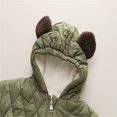 thumbnail image 5 of SEAOPEN Toddler Girls Boys Fleece Hoody Jacket Zip Up Teddy Coat Warm Winter Outwear with Pockets Green,3 Years, 5 of 6