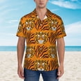 thumbnail image 4 of Fotbe Tiger Hawaiian Shirt for Men Unisex Summer Beach Casual Short Sleeve Cotton Linen Button Down Shirts-XX-Large, 4 of 9