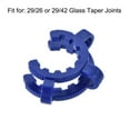 thumbnail image 2 of Uxcell Plastic Mounting Clamp Lab Joint Clip for 29/26 or 29/42 Glass Taper Joints Blue 5 Pack, 2 of 5