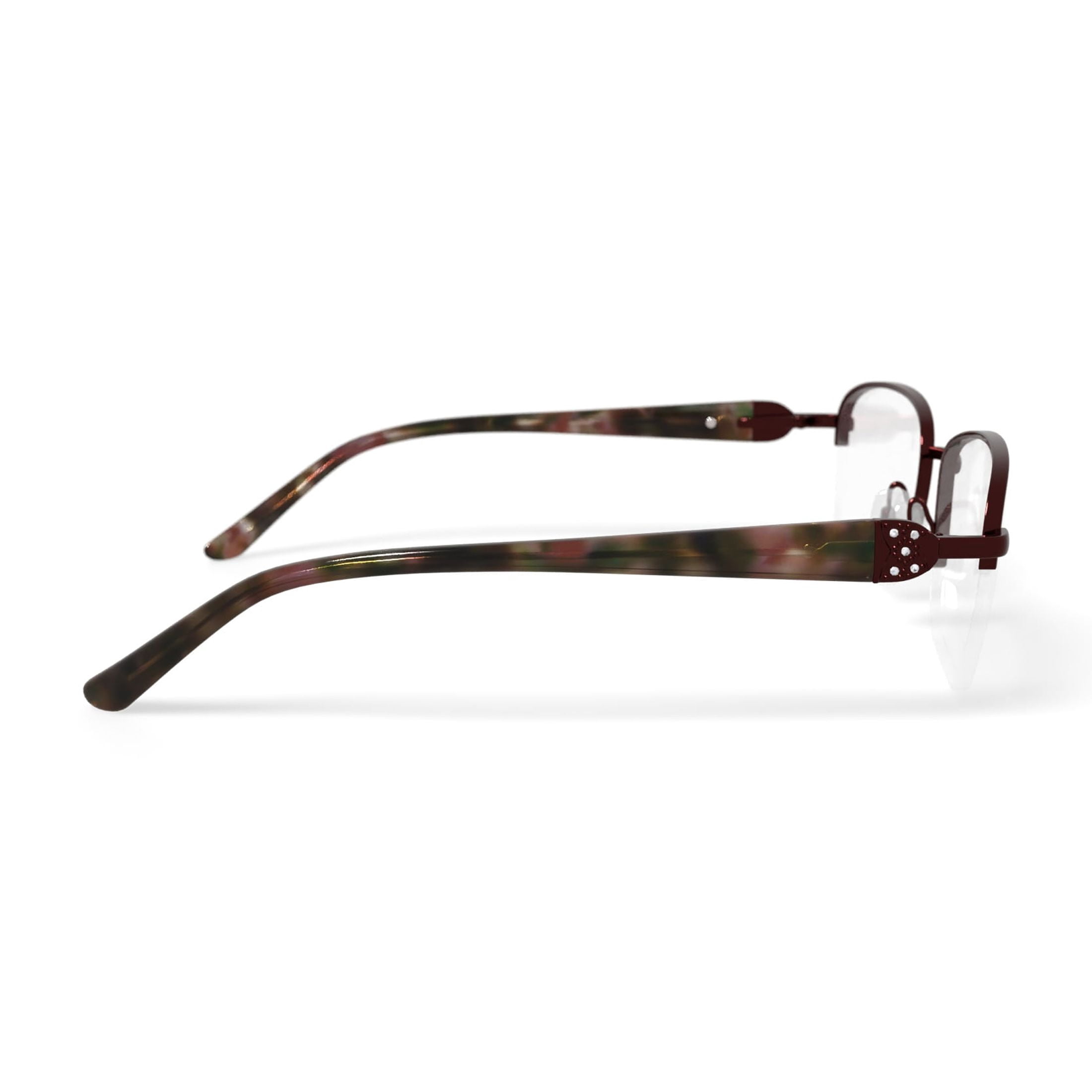 Visage Women's E215 Prescription Eyeglasses with Case, Burgandy