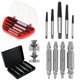 thumbnail image 1 of Kit profesional para quitar tornillos dañados, extractor de tornillos de aleación de acero resistente para tubos para quitar pernos oxidados, acero al cromo vanadio, juego de 5 piezas con práctico, 1 of 5