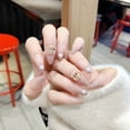 thumbnail image 3 of Women Artificial Nails Rhinestone 72PCS Fake Nail with DIY Nail Tools for Girls, 3 of 8