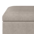 thumbnail image 4 of Trent Home 34" Linen Look Fabric Coffee Table Ottoman in Natural, 4 of 7