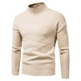 thumbnail image 4 of jsaierl Mens Sweater Knit Mock Neck Slim Casual Top Shirt Long Sleeve Solid Pullover Sweater, 4 of 5