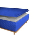 thumbnail image 3 of Zipper Fitted Sheet, (Full Size 54x75) 8 Inch Deep Pocket, 100% Egyptian Cotton, 800 TC, Stripe Royal Blue Color., 3 of 7