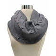 thumbnail image 4 of Black Chunky Cable Knit Winter Infinity Scarf, 4 of 7