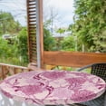 thumbnail image 2 of Ambesonne Springtime Fitted Round Tablecloth, Jungle Blooming Peony, 45"- 56" Diameter, Rose Pastel Pink, 2 of 5