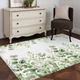 thumbnail image 3 of 3'x5' Area Rugs, Light Green Eucalyptus Leaves Indoor Outdoor Area Rug for Living Room Bedroom, Watercolor Spring Summer Botanical Bathroom Rugs Kitchen Floor Carpet Mats Home Decor Aesthetic, 3 of 8
