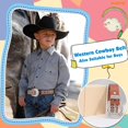 thumbnail image 5 of WHIPPY Kids Western Belt for Girls Boys Toddler Cowboy Cowgirl Belt for Jeans Dresses Rhinestone Studded Leather Belt, 5 of 8