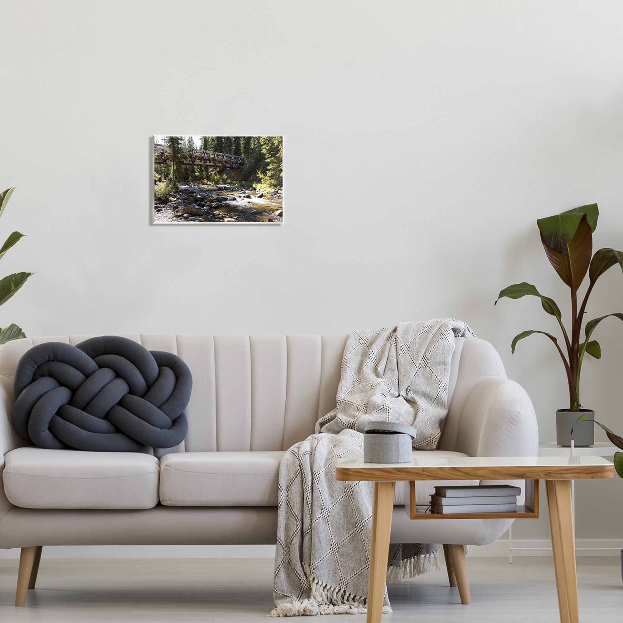 Stupell Bridge Over Babbling Brook Landscape Photography Wall Plaque Unframed Art Print Wall Art