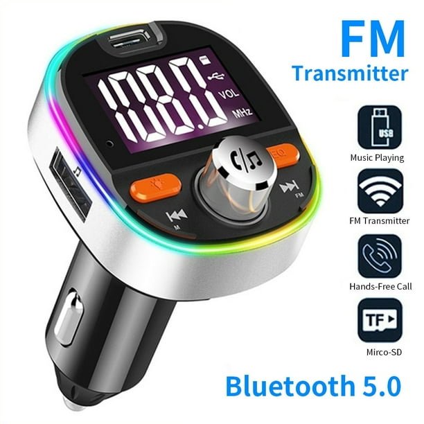 Car Bluetooth 5.0 Wireless Mp3 Audio Player Car Kit FM Transmitter QC3