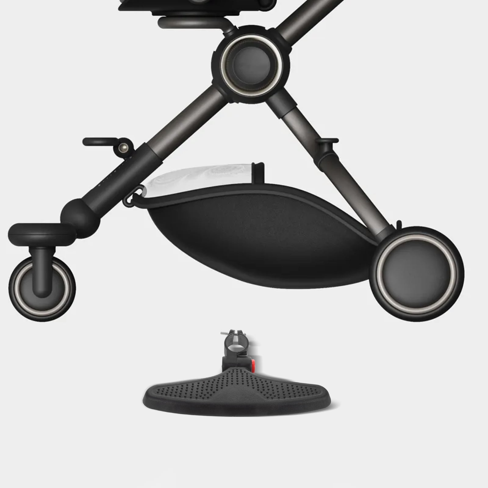 ELAYARD Stroller Pedals Daily Use Black PE 1Pack