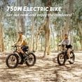 thumbnail image 5 of SUNTIBYE Electric Bike for Adults, 26" Fat Tire Class 2 Ebike, 48V 15Ah 750W, UL2849, Up to 65 Miles, White, 5 of 11