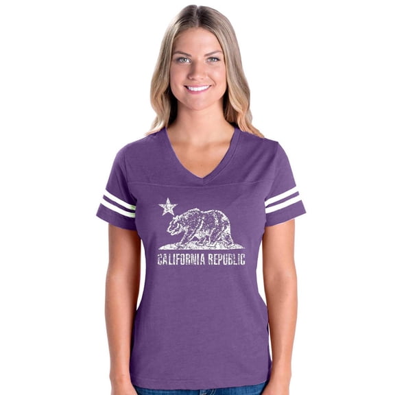 Womens Football Fine Jersey T-shirts - California Cali