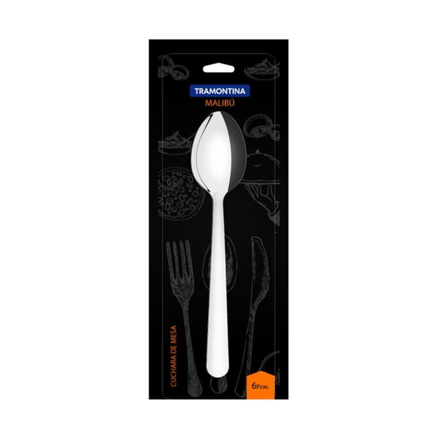 Juego de Cucharas Tramontina Malibú Acero Inx 6 pz