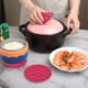 thumbnail image 5 of Tapete con ventosa para platos, tapete antideslizante para cubiertos, tapete aislante de calor de silicona, tapete infantil para comedor, tapete de cocina con ventosa, tapete plegable y, 5 of 8