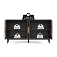 thumbnail image 4 of Aukfa Modern Accent Cabinet with Tropical Glass Doors,Decorative Storage Sideboard for Living Room/Dining Room/Entryway,Black, 4 of 8