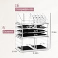 thumbnail image 2 of Masirs Clear Cosmetic Storage Organizer, diseño elegante, versátil, simplifica tu vida, 2 of 5