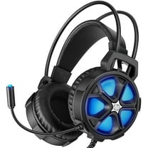 HP Gaming Headset Wired for PS4, Xbox One PC with Bass Surround Sound, LED Light and Noise Isolating Over Ear Headphone with Mic 3.5mm USB Cable for Laptop Mac Nintendo Switch Games