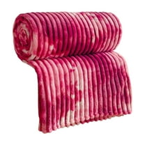 HomeDM Throw Blanket, 59x78.7 Inch Soft Cozy Blanket Warm Winter Blanket Lightweight Coral Flannel Ribbed Bed Blanket All Season Use