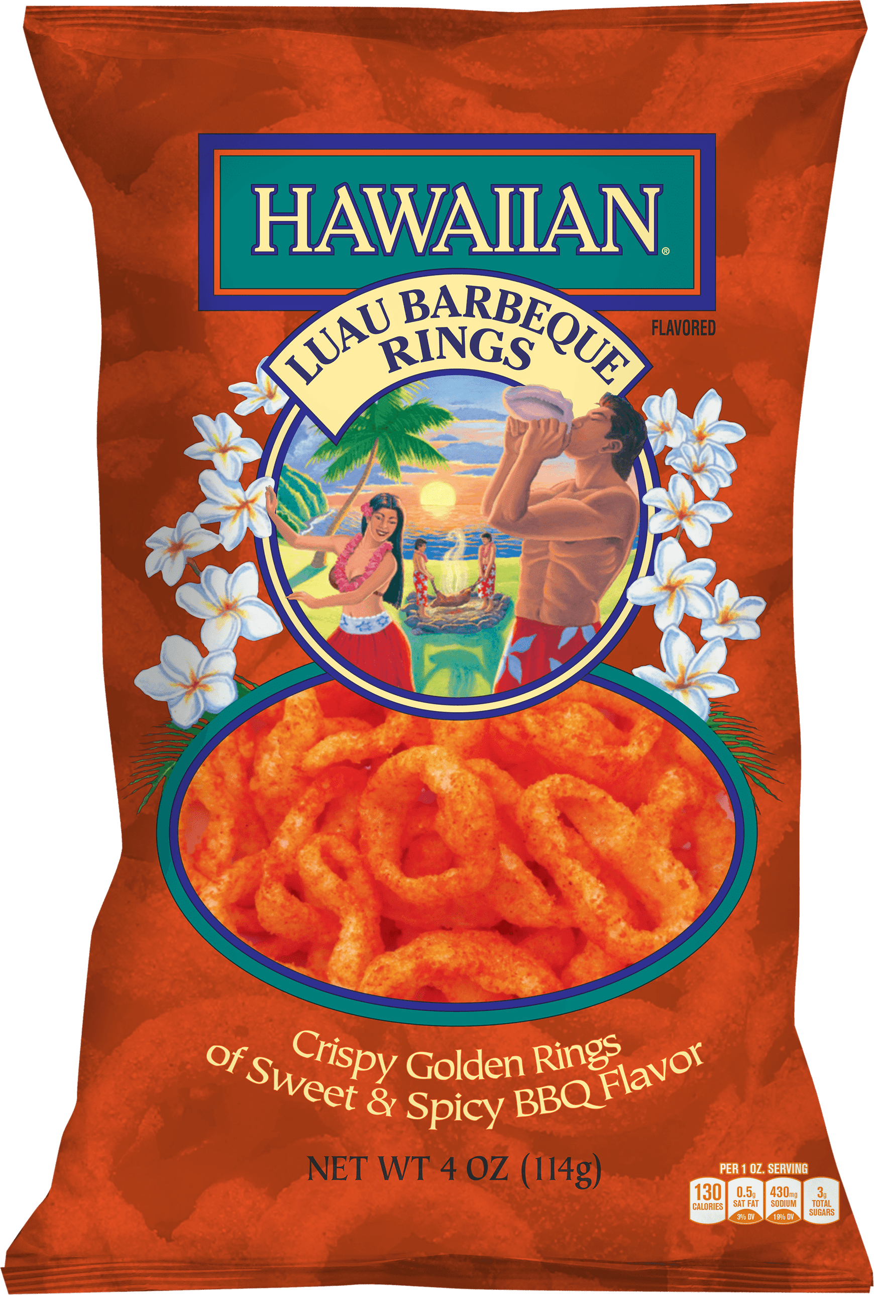 Hawaiian Potato Chips Luau Barbecue, 4 oz