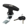 thumbnail image 1 of GUOOL T Handle Lock with Keys Tool Box Car RV Cabinet Cargo Hauler Shed Door Latch Black, 1 of 9