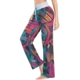 thumbnail image 3 of FREEAMG Women Pajama Pants Lounge Pants Long Stretch Comfy Sleepwear Colorful Graffiti Grunge Urban Style Stars Pattern, 3 of 7