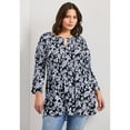 thumbnail image 2 of Avenue Women's Plus Size Keyhole Bell Sleeve Tunic, 2 of 2
