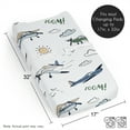 thumbnail image 6 of Sweet Jojo Designs Airplane Green and Blue Boy Changing Pad Cover Sheet, 6 of 6