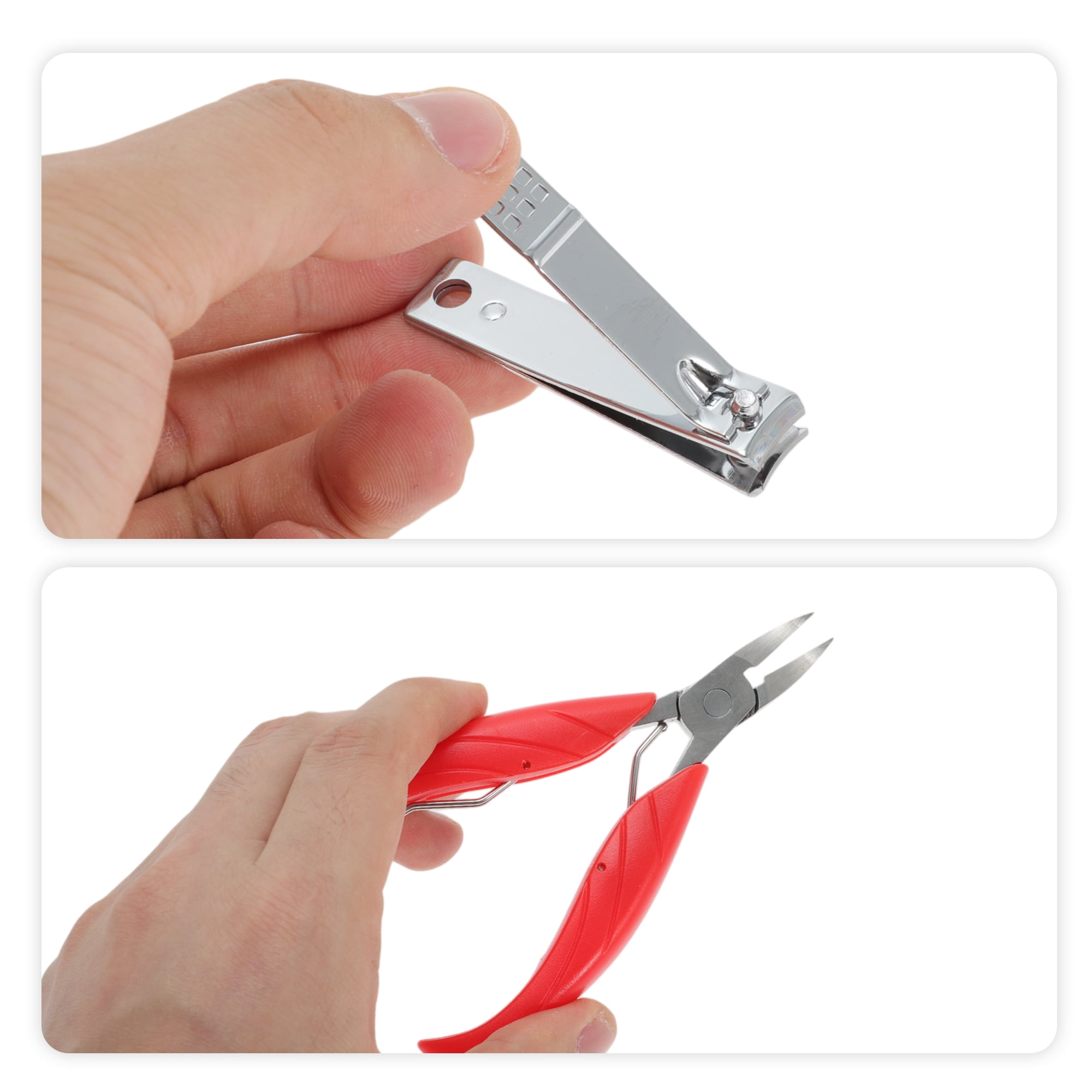 Unique Bargains 6pcs Nail Clippers Set for Toenails and Fingernails 2.36"