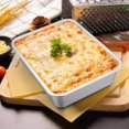 thumbnail image 4 of Ensemble de Moules à Lasagne Profonds en Acier Inoxydable Rectangulaires pour Rôtir et Cuire x et x Rôtissoire Plat de Cuisson et Lave-Vaisselle Robuste, 4 of 7