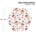 thumbnail image 2 of Honeii Milk Tea print Leather Coaster Set of 4, ideal for safeguarding your furniture from drinks spills and effortless cleanup-Hexagon, 2 of 6
