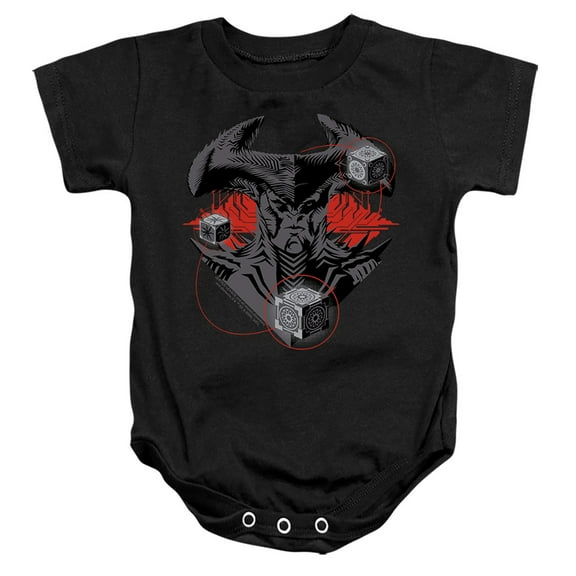 Justice League Movie Synders Steppenwolf Unisex Infant Snap Suit for Baby (12 Months) Black