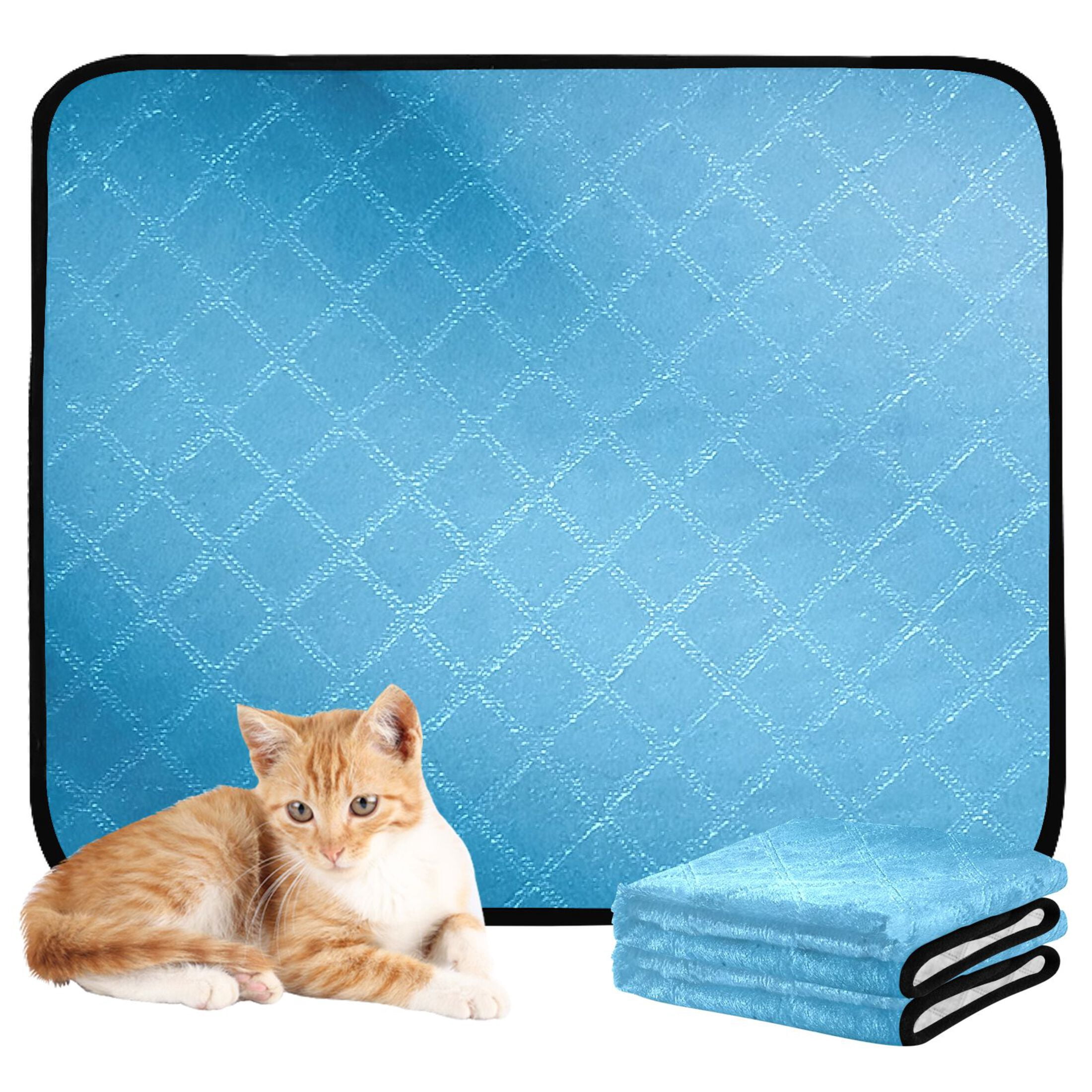 IAUYY Washable Pee Pads for Dogs Medium+Large Absorbent and Leak-Proof Non-Slip Reusable Puppy Pee Pads for Dogs Applicable to Playpen Potty Crate Blue Tile Layout Photography