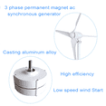 thumbnail image 3 of 100W 200W 300W 12V/24V Low Speed Permanent Magnet Generator Household Motor DIY Horizontal Wind Turbine Generator ,Easy Installation, 3 of 5