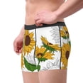 thumbnail image 2 of Sikiie Plump Sunflower And Sketch Print Men's Boxer Briefs, Elastic Waistband Boxer Briefs Leggings-XX-Large, 2 of 5