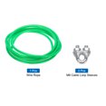 thumbnail image 3 of Uxcell 5/16 Green Vinyl Coated Wire Rope 10ft Galvanized Steel with 2PCS M8 Loop Sleeves, 3 of 7