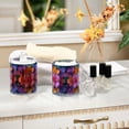 thumbnail image 4 of Yayeee 4 Pack Qtip Holder Bathroom Cotton Swab Canister with Lid Clear Dispenser Set, Large Purple Flowers, 4 of 6