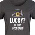 thumbnail image 3 of Instant Message - Lucky In This Economy Women's Graphic T-shirt Dress, 3 of 6