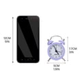 thumbnail image 2 of Twin Bell Alarm Clock Extra Loud Perfect For Heavy Sleepers & Individuals With Trouble Waking Up, Silent Non-Ticking Retro Design With Sweep Second Hand No Annoying Noise,, 2 of 3