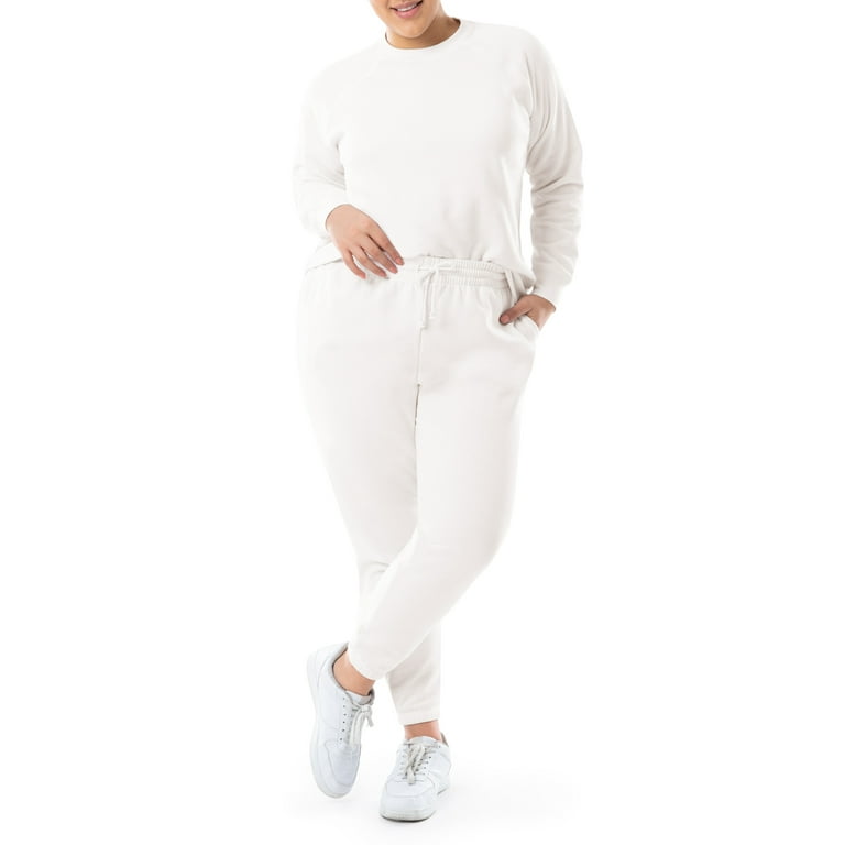 Terra & Sky Women's Plus Size Cotton Blend Fleece Sweatshirts and  Sweatpants Set, 5-Piece 