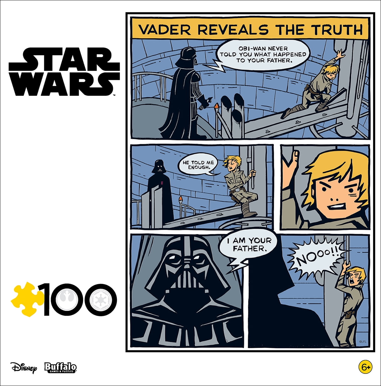 Buffalo Games Star Wars - I Am Your Father 100-Piece Interlocking Jigsaw Puzzle for Children Ages 6 and Up