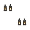 thumbnail image 2 of Transemion 2x Black Stylish And Small Decorative Lanterns For Delightful Home Décor Flickering Candlelight black-2PCS 2Set, 2 of 6