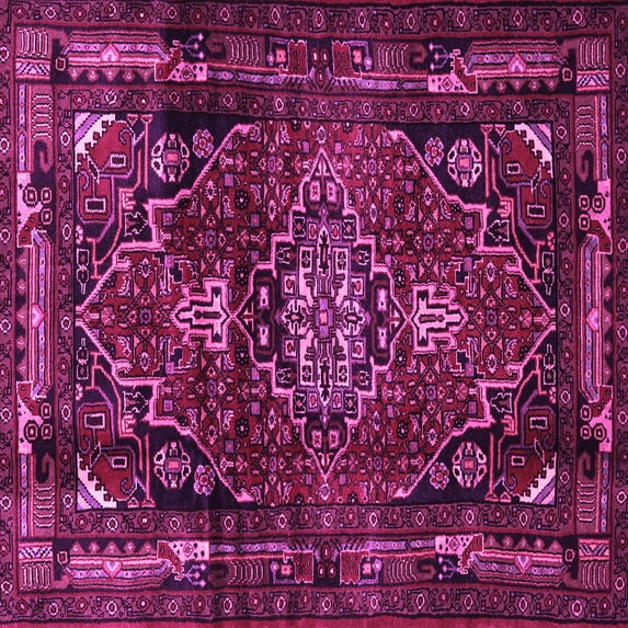 Ahgly Company Indoor Square Persian Pink Traditional Area Rugs, 6' Square