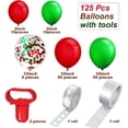thumbnail image 2 of Kit de guirnalda de arco de globo de Navidad de 129 piezas, incluye globos de confeti de globo de látex rojo verde, herramientas para atar globos, cinta de globo, puntos adhesivos JAMW Sencillez, 2 of 5