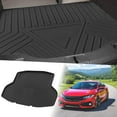 thumbnail image 1 of Unique Bargains Flat Face Cargo Liner Rear Trunk Mat Trunk Cargo Luggage Boot Tray Mat Stripes and Triangles Pattern for Honda Civic 2016-2021 Anti-Slip, 1 of 7