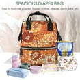 thumbnail image 4 of Wukai Hippie Flower Mummy Backpac,&nbsp;Diaper Bag Purse Breast Pump Bag Purse Diaper Bag for swim,gym,workout,large capacity backpack, 4 of 5