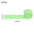 thumbnail image 2 of Uxcell Crepe Paper Streamers 6 Rolls 492ft for Decoration, Light Green(1.8 in x 82 ft/Roll), 2 of 5